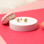 Load image into Gallery viewer, Kids Hollow Star Diamond Stud Earrings, 14k Solid Gold, Natural Diamonds, Everyday jewelry, Gift for toddlers/girls/kids