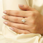 Load image into Gallery viewer, Diamond Heart Ring In 18K Solid Gold, Proposal Ring With Natural Diamonds, Ready To Ship, Women's Day Gift