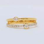 Load image into Gallery viewer, Diamond Engagement Ring, 14K Solid Gold, Split Band Diamond Ring, Natural Diamonds, Promise Ring, Proposal Stacking Ring, Gift For Her