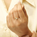 Load image into Gallery viewer, Solitaire Engagement Dual Tone Ring , 14k Solid Gold , Engagement Ring , Natural Diamonds , Wedding Bridal Ring , Gift For Her