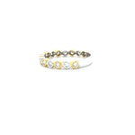 Load image into Gallery viewer, Bezel Diamond Eternity Ring, 14k Solid Gold, Natural Diamonds, Dual Tone Ring, Stackable Band Ring, Minimalistic Jewelry, Ready To Ship