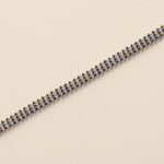 Load image into Gallery viewer, Blue Sapphire Diamond Tennis Bracelet, 14K Solid Gold, Natural Diamonds, Eternity Stackable Bracelet, Wedding Statement Jewelry