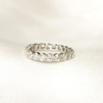 Load image into Gallery viewer, Round Diamond Eternity Band Ring, 14k Solid Gold, Supporting Wedding Band, Natural Diamonds, Stacking Everyday Jewelry, Gift For Her