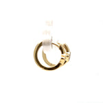 Load image into Gallery viewer, Diamond Clover Huggie Kids Earrings, 14k Solid Gold, Natural Diamonds, Kids jewelry, Everyday Hoops, Gift for toddlers, girls and kids