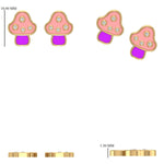 Load image into Gallery viewer, Kids Mushroom Diamond Earrings, 14k Solid Gold, Colorful Enamel Studs, Natural Diamonds, Gift for girls, Ready To Ship, HRD Certified
