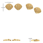 Load image into Gallery viewer, Seashell Diamond Kids Earrings, 14k Solid Gold, Natural Diamond, Minimalistic Everyday Studs, Ocean Jewelry, Gift for toddlers, girl and kid