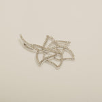 Load image into Gallery viewer, Floral Diamond Pendant, 14k Solid Gold, Natural Diamond, Openwork Chain Necklace , Stackable Leaf Pendant, Minimalist Jewelry, Gift for Her