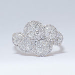 Load image into Gallery viewer, Cloud Diamond Ring, 14k Solid Gold, Cocktail Statement Ring, Illusion Cluster setting Ring, Natural Diamonds, Cocktail Ring, Gift for her