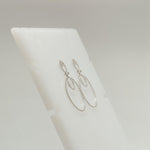 Load image into Gallery viewer, Circle Drop Dangle Diamond Earrings, 14k Solid Gold, Natural Diamonds, Layered Dangle Jewelry, Bridal Statement Earrings, Minimalist Dangler