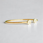 Load image into Gallery viewer, Flower Diamond Bracelet, 18kt Solid Gold, Natural Diamonds, Illusion Open Cuff Bracelet, Minimalist Statement Cuff, Ready To Ship