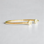 Load image into Gallery viewer, Flower Diamond Bracelet, 18kt Solid Gold, Natural Diamonds, Illusion Open Cuff Bracelet, Minimalist Statement Cuff, Ready To Ship