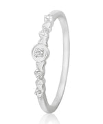 Load image into Gallery viewer, Dainty Diamond Minimalist Ring, 14k Solid Gold, Natural Diamonds, Everyday Jewelry, Stacking Band, Ready To Ship