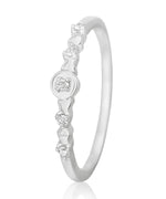 Load image into Gallery viewer, Dainty Diamond Minimalist Ring, 14k Solid Gold, Natural Diamonds, Everyday Jewelry, Stacking Band, Ready To Ship