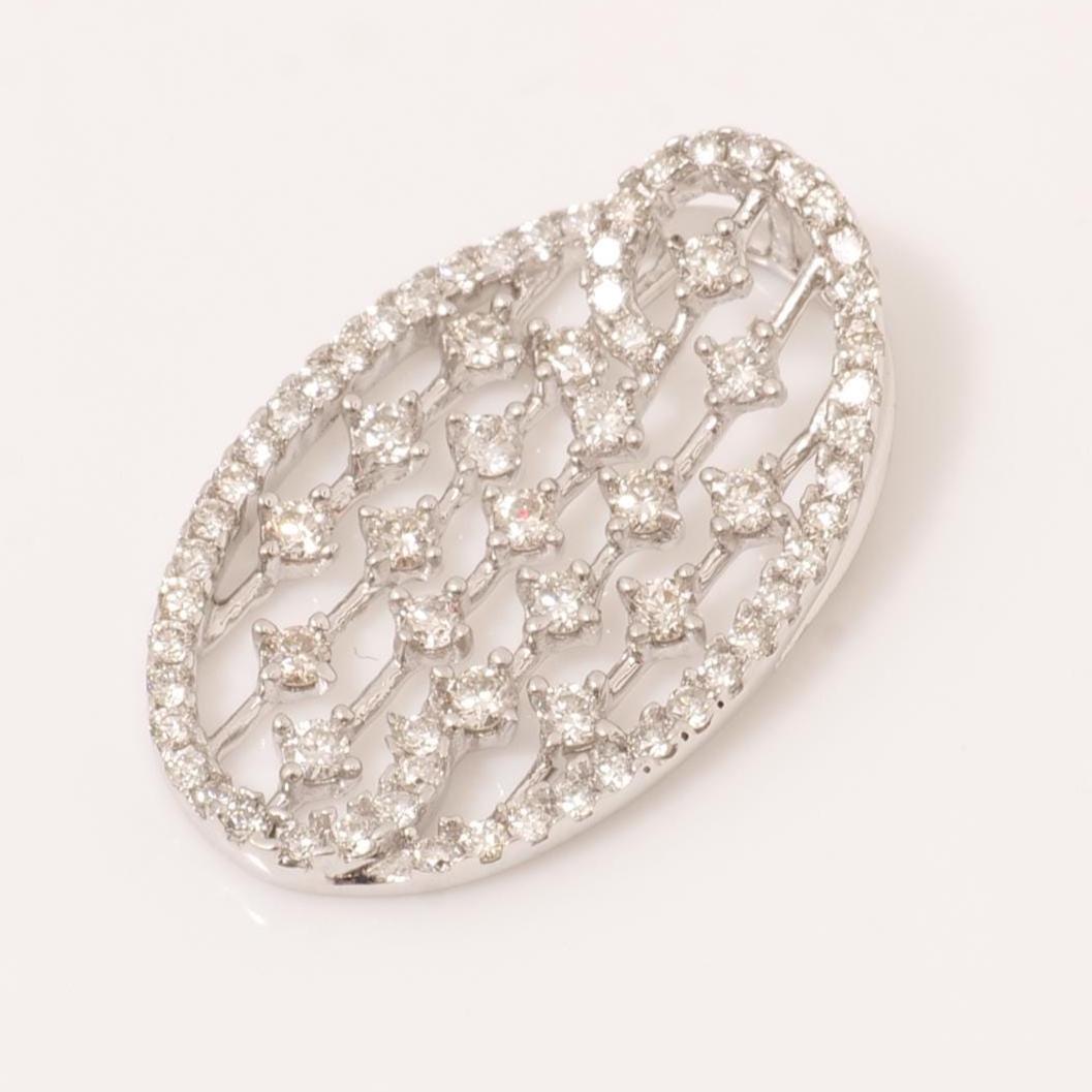 Oval Diamond Pendant, 14k Solid Gold, Natural Diamonds, Minimalist Pendant, Stacking Geometric Jewelry, Everyday Statement Necklace