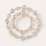 Load image into Gallery viewer, Circle Diamond Pendant Necklace, 14k Solid Gold, Natural Diamonds, Bezel And Illusion Set Pendant, Double Circle Layering Necklace