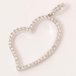 Load image into Gallery viewer, Open Heart Diamond Pendant, 14k Solid Gold, Natural Diamonds, Layering Minimalist Chain Necklace, Love Everyday Jewelry