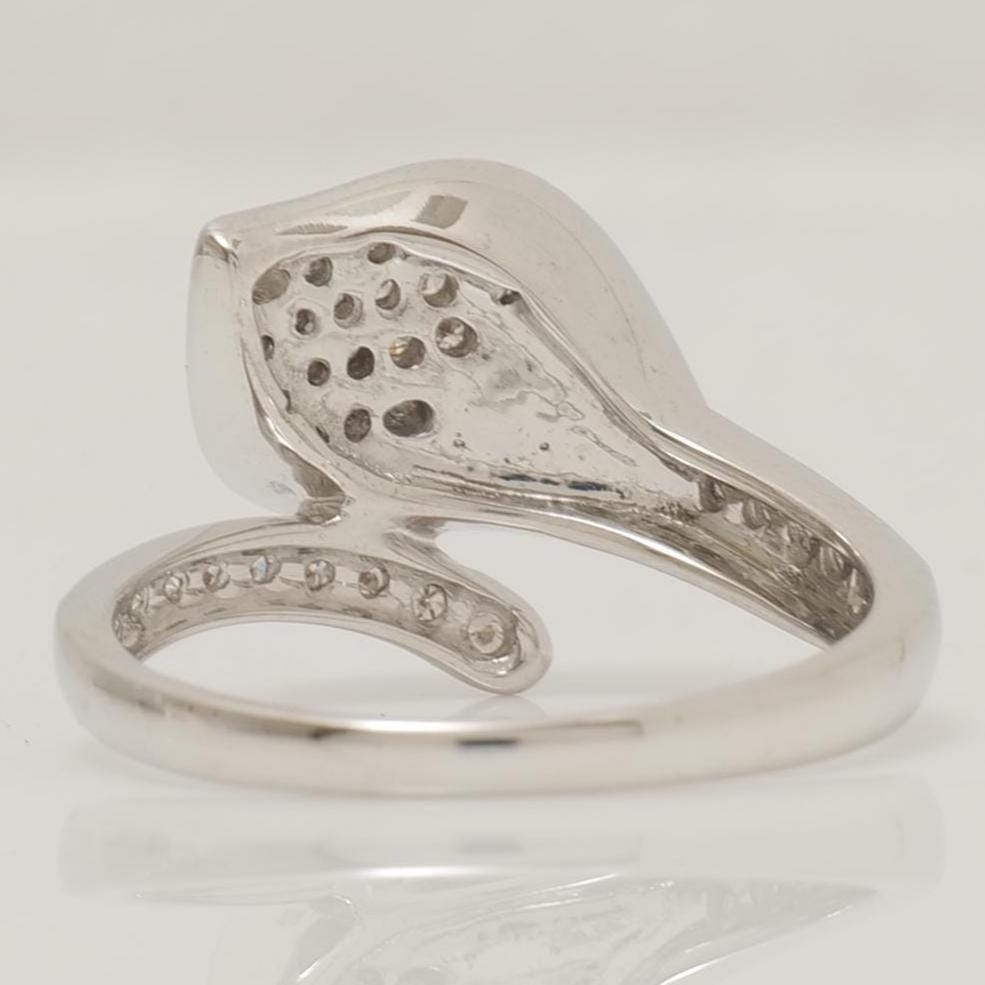 Leaf Diamond Ring, 14k Solid Gold, Natural Diamonds, Wrap Around Ring, Everyday Diamond Ring, Statement Ring, Gift for Her