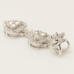 Load image into Gallery viewer, Three Heart Natural Diamond Pendant: 14k Solid Gold Halo Cluster Drop Necklace, IGI Certified, Ready To Ship