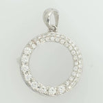 Load image into Gallery viewer, Circle Diamond Pendant Necklace, 14k Solid Gold, Natural Diamonds, Everyday Jewelry, Karma Pendant, Stacking Pendant, Gift for Her