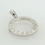 Load image into Gallery viewer, Circle Diamond Pendant Necklace, 14k Solid Gold, Natural Diamonds, Everyday Jewelry, Karma Pendant, Stacking Pendant, Gift for Her