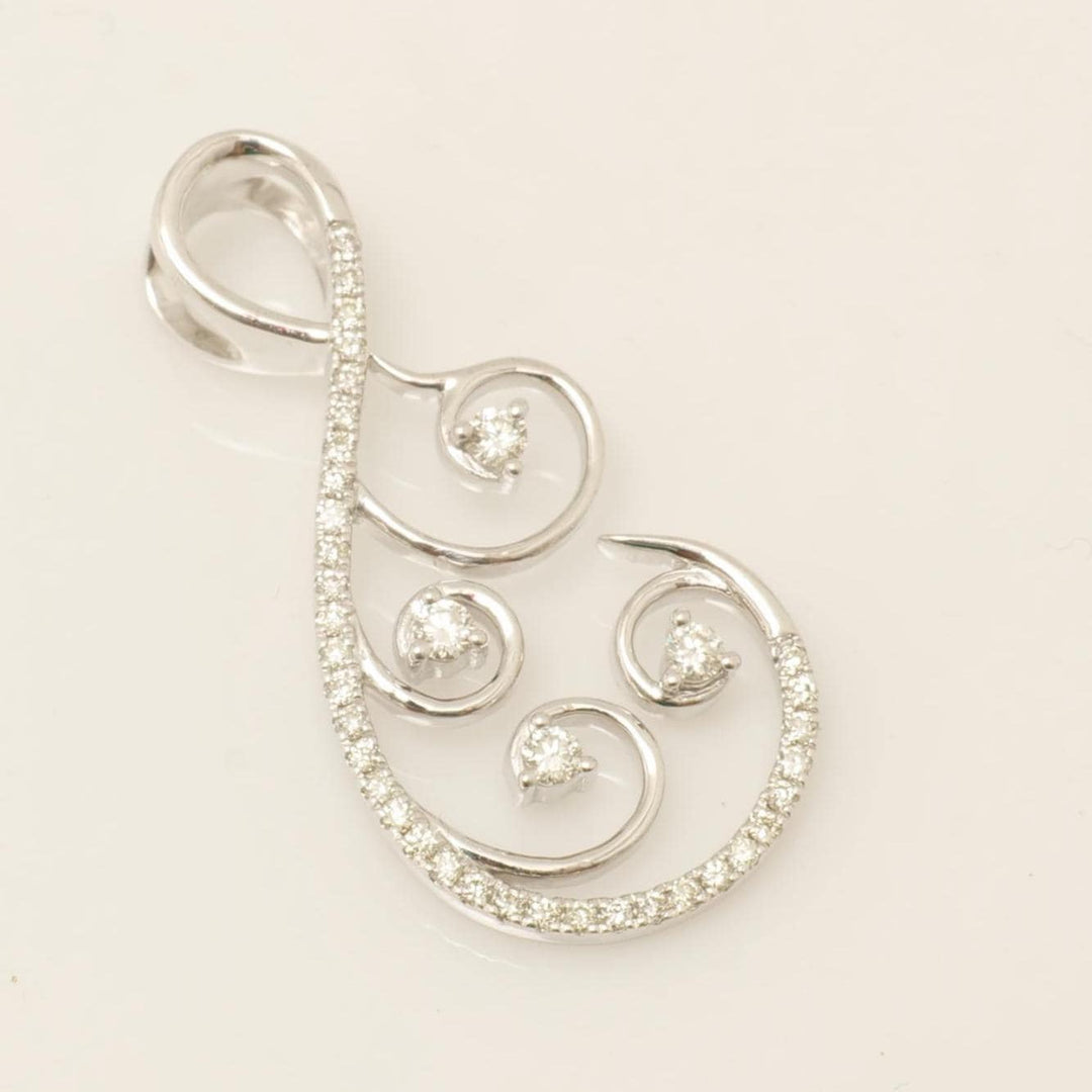 Floral Vine Diamond Pendant, 14k Solid Gold, Natural Diamond, Statement Jewelry, Everyday Stacking Necklace, GReady To Ship, IGI Certified