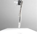 Load image into Gallery viewer, Waterfall Diamond Earrings In 14kt Solid Gold, Asymmetric Triple line Earrings, Natural Diamonds, Ready To Ship, Women's Day Gift