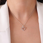 Load image into Gallery viewer, Heart Diamond Pendant, 14k Solid Gold, Natural Diamonds, Love Layering Minimalist Chain Necklace, Everyday Stackable Jewelry, Gift for Her