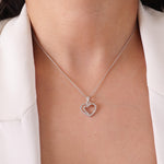 Load image into Gallery viewer, Heart Diamond Pendant, 14k Solid Gold, Natural Diamonds, Love Layering Minimalist Chain Necklace, Everyday Stackable Jewelry, Gift for Her