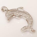 Load image into Gallery viewer, Dolphin Natural Diamond Pendant: 14k Solid Gold Ocean Layering Necklace, IGI Certified, Ready To Ship