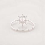 Load image into Gallery viewer, Anchor Wheel Diamond Ring, 14k Solid Gold, Natural Diamonds, Everyday Stackable Jewelry, Ready To Ship, Women's Day Gift