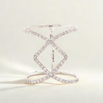 Load image into Gallery viewer, Criss Cross Diamond Ring, 14k Solid Gold, Natural Diamonds, Everyday Wear Jewelry, Ready To Ship, Women's Day Gift