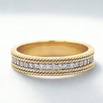 Load image into Gallery viewer, Round Diamond Band Ring in 14k Solid Gold, Supporting Diamond Band, Natural Diamonds, Promise Ring, Ready To Ship, Women's Day Gift