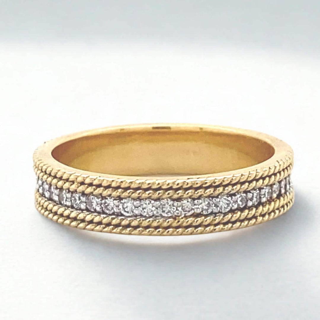 Round Diamond Band Ring in 14k Solid Gold, Supporting Diamond Band,  Natural Diamonds, Promise Ring, Ready To Ship, Women's Day Gift