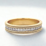 Load image into Gallery viewer, Round Diamond Band Ring in 14k Solid Gold, Supporting Diamond Band, Natural Diamonds, Promise Ring, Ready To Ship, Women's Day Gift