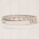 Load image into Gallery viewer, Heart Eternity Diamond Band Ring, 14k Solid Gold, Natural Diamonds, Everyday Jewelry, Stackable Minimalistic Ring, Ready To Ship