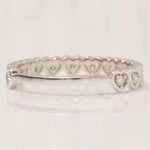 Load image into Gallery viewer, Heart Natural Diamond Eternity Ring: 14k Solid Gold Stackable Minimalistic Band, Certified Jewelry