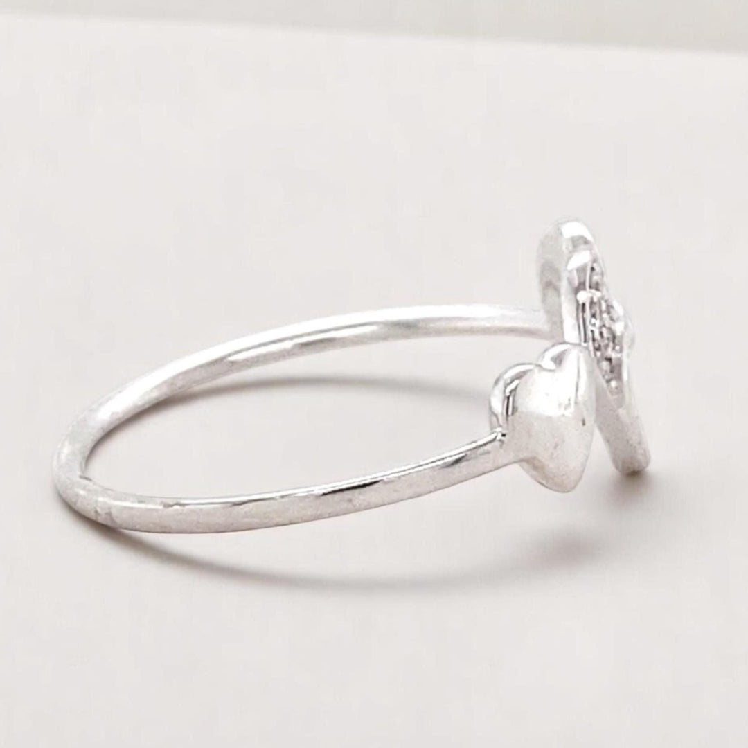 Diamond Heart Ring In 14K Solid Gold, Proposal Ring With Natural Diamonds, Ready To Ship, Women's Day Gift