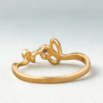 Load image into Gallery viewer, Diamond Love Ring In 14K Solid Gold, Proposal Ring With Natural Diamonds, Ready To Ship, Women's Day Gift