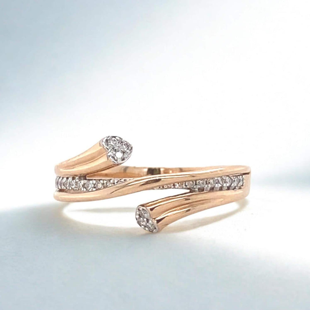 Diamond Ring in 14K Solid Gold , Natural Diamonds, , Everyday Jewelry Ready To Ship, Women's Day Gift