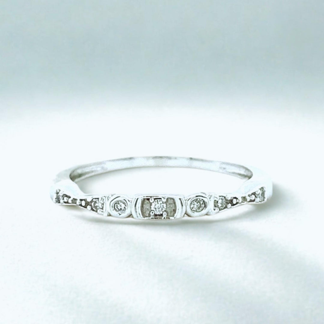 Diamond Rings, Dainty diamond Band Ring, 14k Solid Gold, Natural Diamonds, Everyday Jewelry, Stackable Ring, Ready To Ship, Women's Day Gift