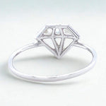 Load image into Gallery viewer, Diamond Ring, 14k Solid Gold, Natural Diamonds, Everyday Stackable Jewelry, Minimalistic Geometric Ring, Ready To Ship