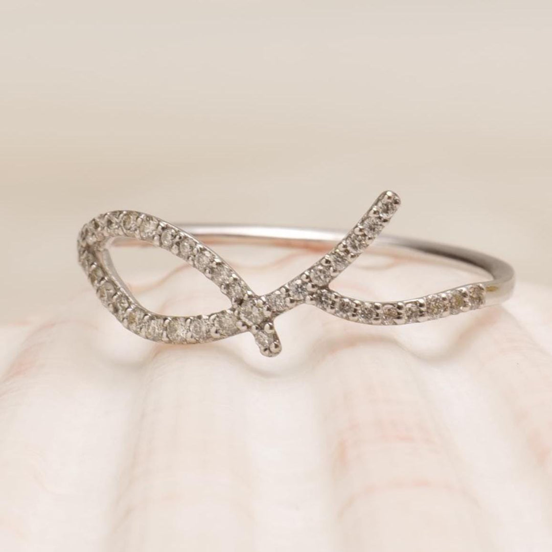 Diamond Rings, Diamond Cuff Ring, Asymmetrical Design, 14k Solid Gold, Natural Diamonds, Stackable Ring, Ready To Ship, Women's Day Gift