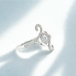 Load image into Gallery viewer, Diamond Rings, Floral And Vines Diamond Ring, 14k Solid Gold, Natural Diamonds, Stackable Rings, Ready To Ship, Women's Day Gift