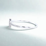 Load image into Gallery viewer, Rhombus Diamond Ring, 14k Solid Gold, Natural Diamonds, Stackable Ring, Everyday Geometric Jewelry, Ready To Ship, Women's Day Gift