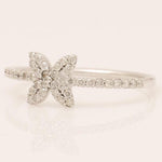 Load image into Gallery viewer, Butterfly Diamond Ring, 14k Solid Gold, IGI Certified, Natural Diamonds, Everyday Stackable Rings, Minimalist Jewelry, Gift for Her