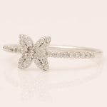 Load image into Gallery viewer, Butterfly Diamond Ring, 14k Solid Gold, IGI Certified, Natural Diamonds, Everyday Stackable Rings, Minimalist Jewelry, Gift for Her