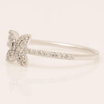 Load image into Gallery viewer, Butterfly Diamond Ring, 14k Solid Gold, IGI Certified, Natural Diamonds, Everyday Stackable Rings, Minimalist Jewelry, Gift for Her