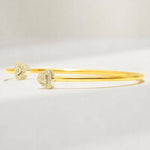 Load image into Gallery viewer, Cuff Diamond Bracelet in 18K Gold, Natural Diamonds, Stacking Bracelet, Ready To Ship, Women's Day Gift