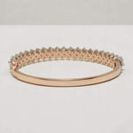 Load image into Gallery viewer, Floral Diamond Bracelet In 14k Solid Gold, Cluster Half Eternity Bracelet With Marquise Natural Diamonds, Ready To Ship, Women's Day Gift