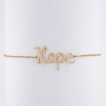 Load image into Gallery viewer, Hope Diamond Bracelet, 14k Solid Gold, Natural Diamonds, Affirmation Jewelry, Everyday Handcrafted Jewelry, Ready To Ship, Women's Day Gift